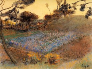 Field of Flax by Edgar Degas Oil Painting Reproduction
