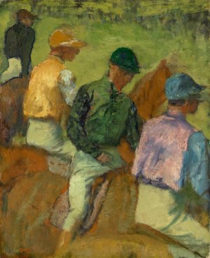 Four Jockeys by Edgar Degas - Hand-Painted Oil Painting Reproduction