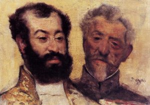 General Mellinet and Chief Rabbi Astruc by Edgar Degas Oil Painting Reproduction