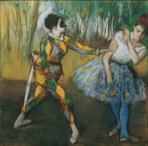 Harlekin und Colombine by Edgar Degas Oil Painting Reproduction