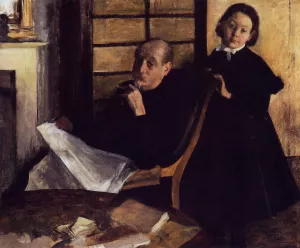 Henri De Gas and His Niece, Lucie Degas by Oil Painting Reproduction