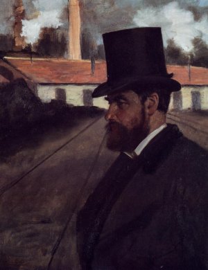 Henri Rouart in Front of His Factory by Edgar Degas Oil Painting Reproduction