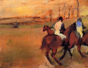 Horses and Jockeys by Edgar Degas Oil Painting Reproduction