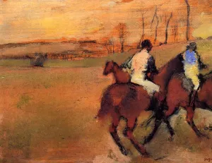 Horses and Jockeys by Edgar Degas Oil Painting Reproduction