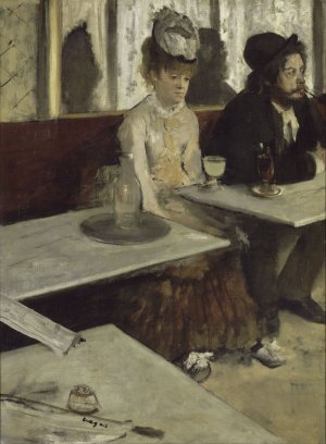 In A Cafe by Edgar Degas Oil Painting Reproduction
