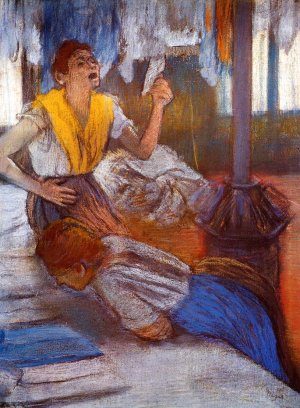 In a Laundry by Edgar Degas Oil Painting Reproduction