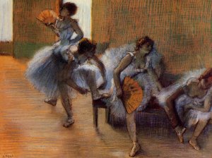 In the Dance Studio by Edgar Degas Oil Painting Reproduction