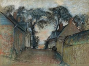 La Rue Quesnoy a Saint-Valery-Sur-Somme by Edgar Degas - Hand-Painted Oil Painting Reproduction
