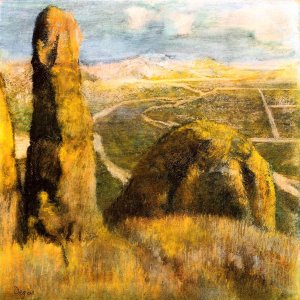 Landscape by Edgar Degas Oil Painting Reproduction