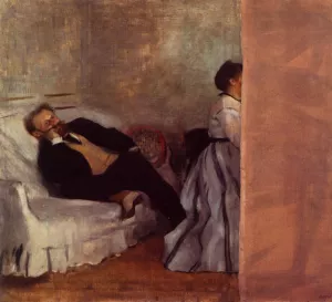 M. and Mme Edouard Manet by Edgar Degas Oil Painting Reproduction