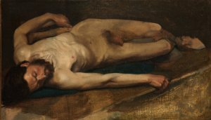 Male Nude by Edgar Degas Oil Painting Reproduction