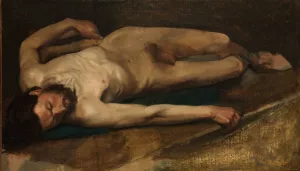 Male Nude by Edgar Degas - Hand-Painted Oil Painting Reproduction