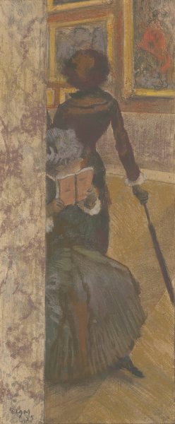 Mary Cassatt at the Louvre; The Paintings Gallery by Edgar Degas Oil Painting Reproduction