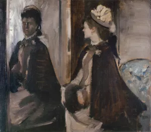 Mrs Jeantaud In The Mirror by Edgar Degas - Hand-Painted Oil Painting Reproduction