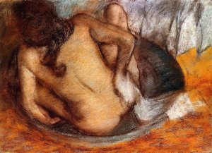 Nude in a Tub by Edgar Degas Oil Painting Reproduction