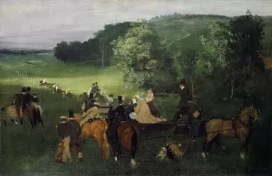 On The Racecourse by Edgar Degas - Hand-Painted Oil Painting Reproduction