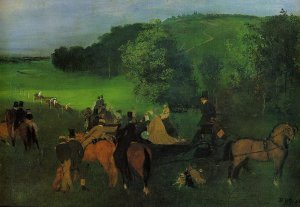 On the Racecourse by Edgar Degas Oil Painting Reproduction