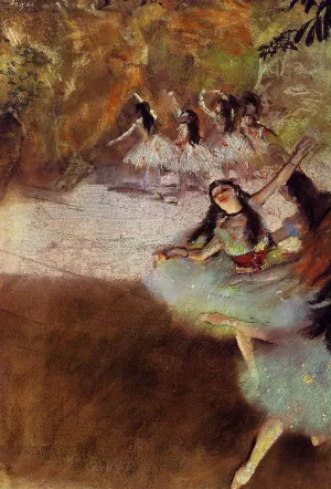 On the Stage by Edgar Degas - Hand-Painted Oil Painting Reproduction