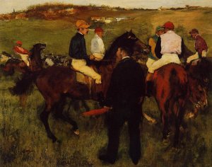 Out of the Paddock by Edgar Degas Oil Painting Reproduction