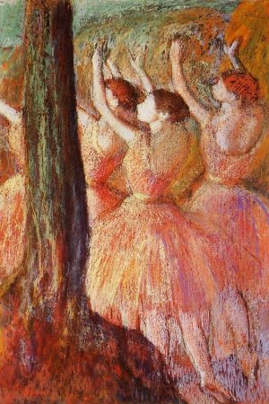 Pink Dancers by Edgar Degas Oil Painting Reproduction