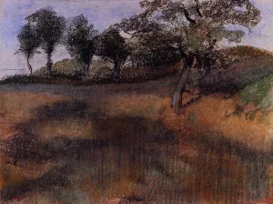 Plowed Field by Edgar Degas Oil Painting Reproduction