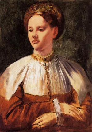 Portrait of a Young Woman after Bacchiacca by Edgar Degas Oil Painting Reproduction