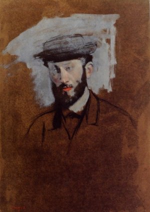 Portrait of Eugene Manet Study by Edgar Degas Oil Painting Reproduction