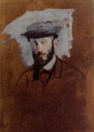 Portrait of Eugene Manet Study by Edgar Degas - Hand-Painted Oil Painting Reproduction