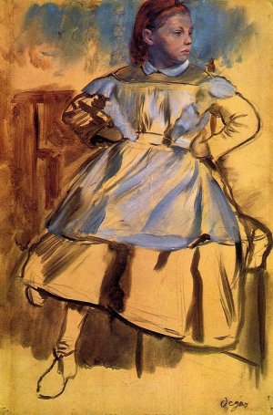 Portrait of Giulia Bellelli sketch by Edgar Degas Oil Painting Reproduction