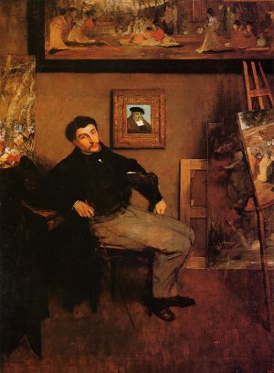 Portrait of James Tissot by Edgar Degas Oil Painting Reproduction