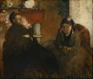 Portrait of Mme. Lisle and Mme Loubens by Edgar Degas - Hand-Painted Oil Painting Reproduction