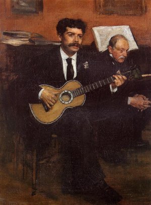 Portrait of Pagens and Auguste De Gas by Edgar Degas Oil Painting Reproduction