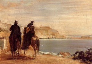 Promenade by the Sea by Edgar Degas Oil Painting Reproduction