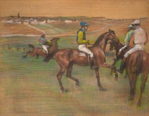 Race Horses by Edgar Degas Oil Painting Reproduction