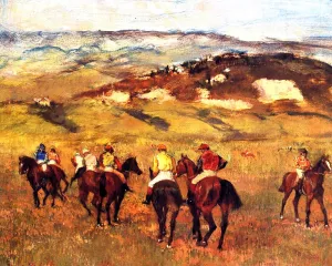 Racehorses II by Edgar Degas - Hand-Painted Oil Painting Reproduction