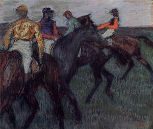 Racehorses by Edgar Degas Oil Painting Reproduction