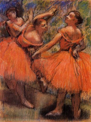 Red Ballet Skirts by Edgar Degas Oil Painting Reproduction