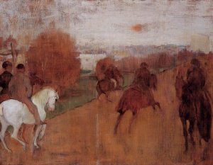 Riders on a Road by Edgar Degas Oil Painting Reproduction