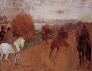Riders on a Road by Edgar Degas Oil Painting Reproduction
