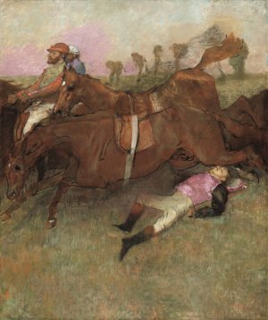 Scene from the Steeplechase - The Fallen Jockey by Edgar Degas Oil Painting Reproduction