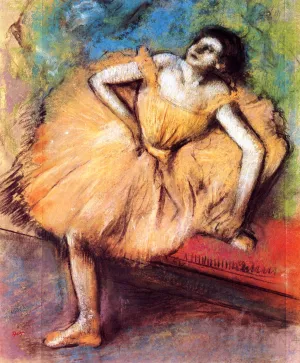 Seated Dancer by Edgar Degas - Hand-Painted Oil Painting Reproduction