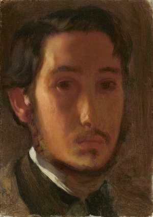 Self-Portrait with White Collar by Edgar Degas Oil Painting Reproduction