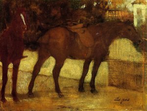 Study of Horses by Edgar Degas Oil Painting Reproduction