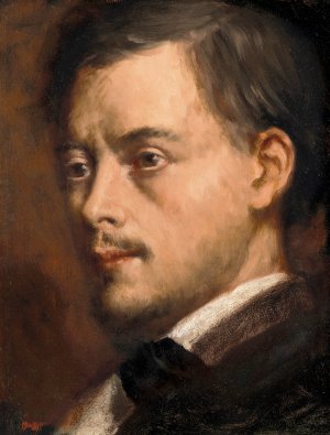 Tete d'homme by Edgar Degas - Hand-Painted Oil Painting Reproduction