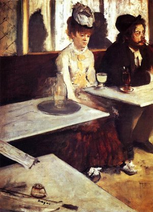 Main Product Photo of The Absinthe Drinker Painting by Edgar Degas