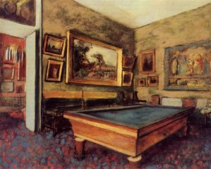 The Billiard Room at Menil-Hubert by Edgar Degas Oil Painting Reproduction