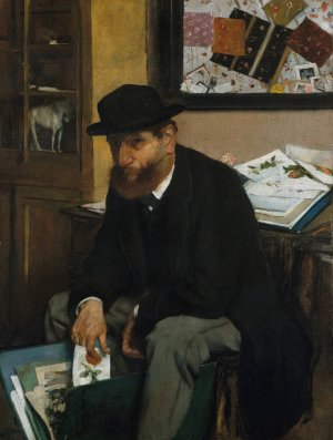 The Collector of Prints by Edgar Degas Oil Painting Reproduction