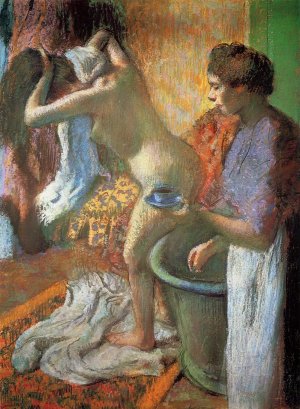 The Cup of Tea also known as Breakfast after Bathing by Edgar Degas Oil Painting Reproduction