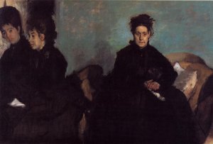 The Duchess di Montajesi with Her Daughters, Elena and Camille by Edgar Degas Oil Painting Reproduction