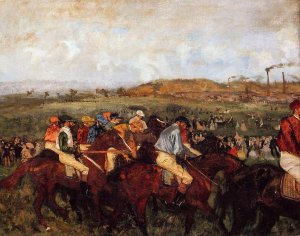 The Gentlemen's Race: Before the Start by Edgar Degas Oil Painting Reproduction
